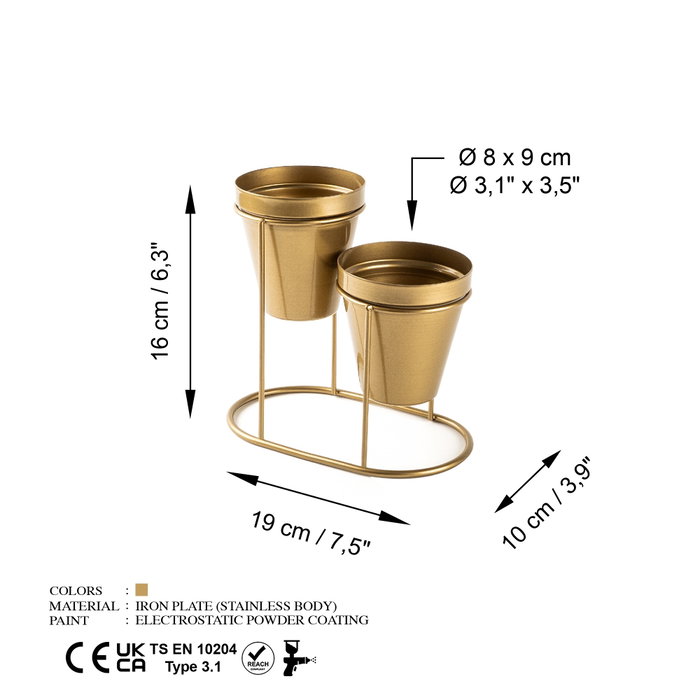 Aberto Design GED-015 Accesorio decorativo de metal dorado Aberto Design GED-015 Accesorio decorativo de metal dorado
